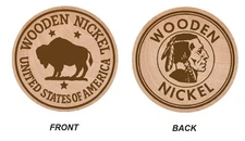 Buffalo Nickel Brown Wooden Nickel 1.5" Collectible WN03