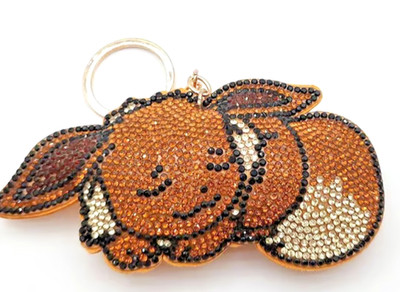 Sleeping Eevee Pokemon Strass Taschenanhänger 3D Schlüsselanhänger Schlüssel Nintendo aus Japan