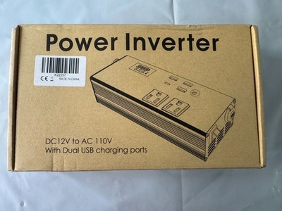 500W Power Inverter DC12V To AC110V With Dual USB Charging Ports And Alligator C