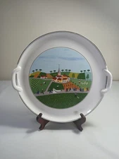 VILLEROY & BOCH Design Naif Wedding Platter 12.5" Handled Cake Plate 