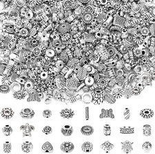 Tibetan Silver Spacer Beads, 1000Pcs Metal Spacer Beads for Jewelry Making, Brac