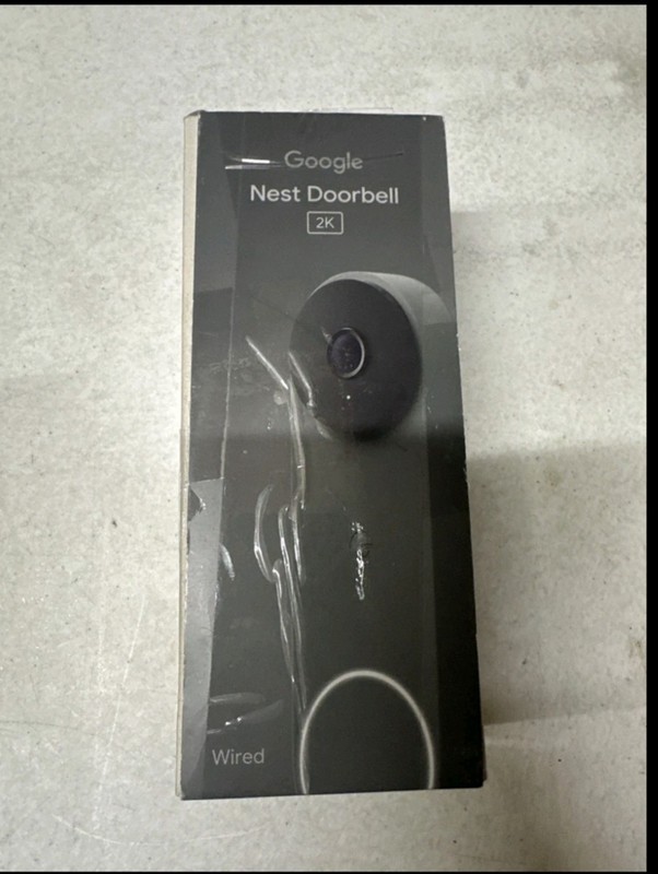 Google Nest GA09968 Video Doorbell Wired 3rd Gen 2K HDR IP65 (Hazel)
