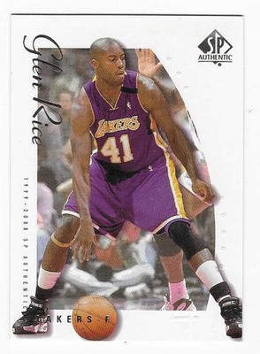 1999-00 SP Authentic Glen Rice Los Angeles Lakers Basketball Card #40
