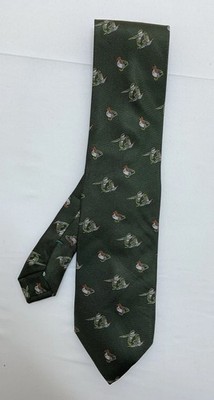 E.MARINELLA Per BERETTA men s Silk Jacquard Tie Features Ducks M.i.italy EX.COND