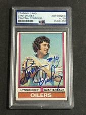 LYNN DICKEY 1974 TOPPS ROOKIE SIGNED AUTOGRAPHED CARD #252 PSA/DNA CERTIFIED