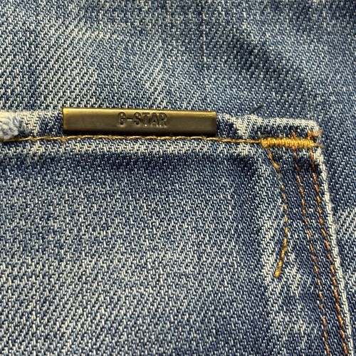 Pantalones de mezclilla ajustados G Star Raw Arc 3d para hombre 34x32 azul desgastado desteñido cremallera bigote - Imagen 15 de 16