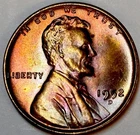 1952-D Lincoln Wheat Penny Cent - Gem BU - Rainbow Toned!!!