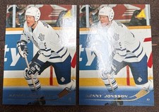 (2) 1995-96 Pinnacle #130 Kenny Jonsson Maple Leafs Hockey Cards!