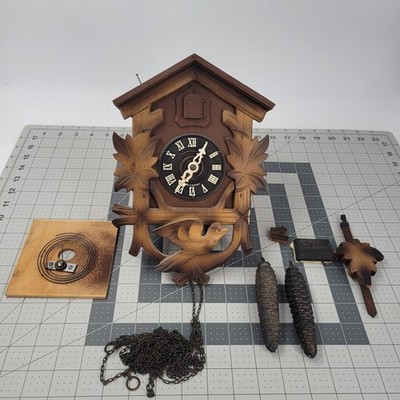 Vintage Cuckoo Clock MFG. Co. Made In Germany Parts Repair Restoration 