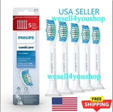5 Pack C1 Sonicare Simply Clean Replacement Toothbrush Brush Heads HX6015/03