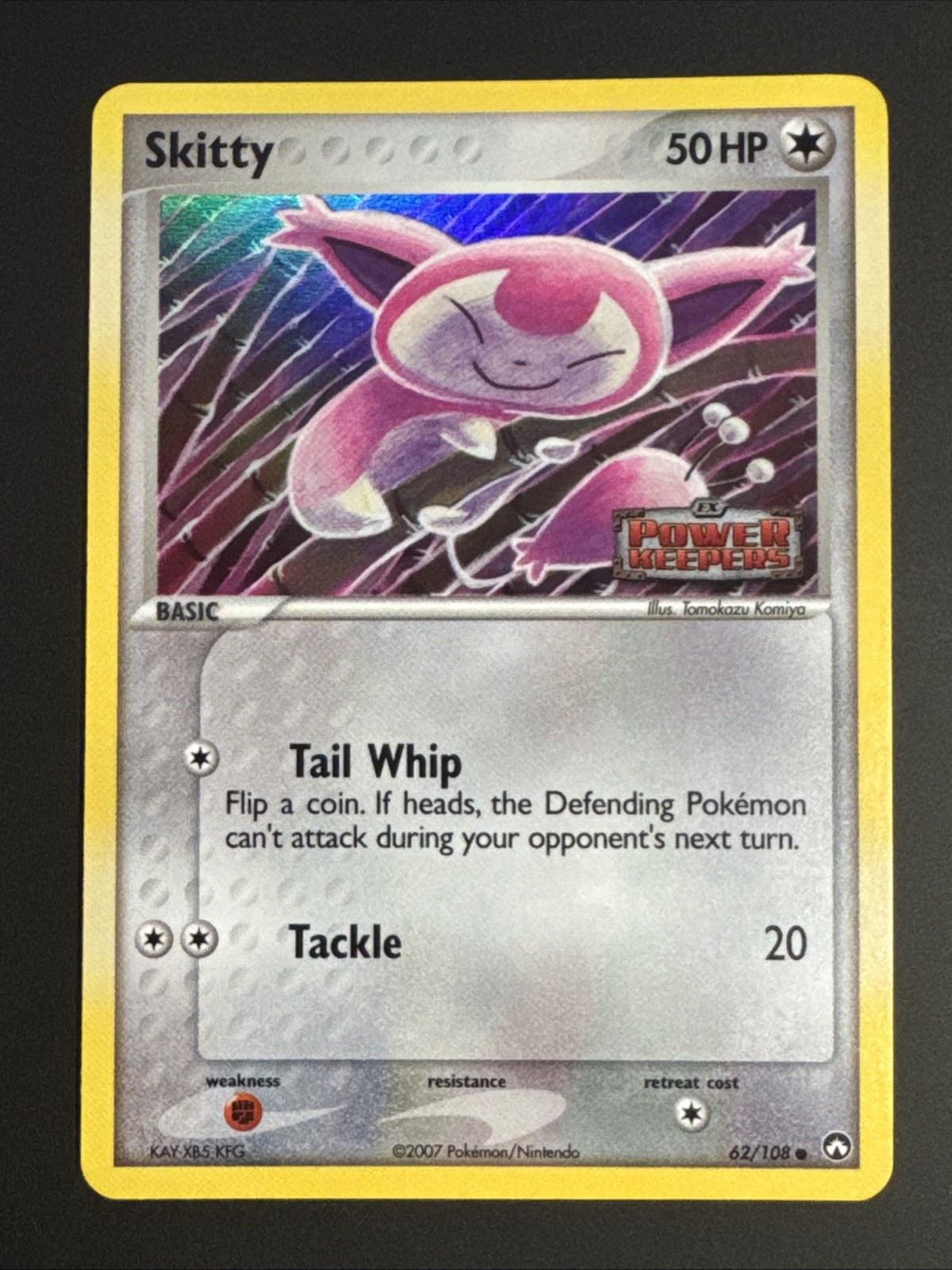 Pokemon - Skitty 62/108- EX Power Keepers - STAMPED Reverse HOLO  NM
