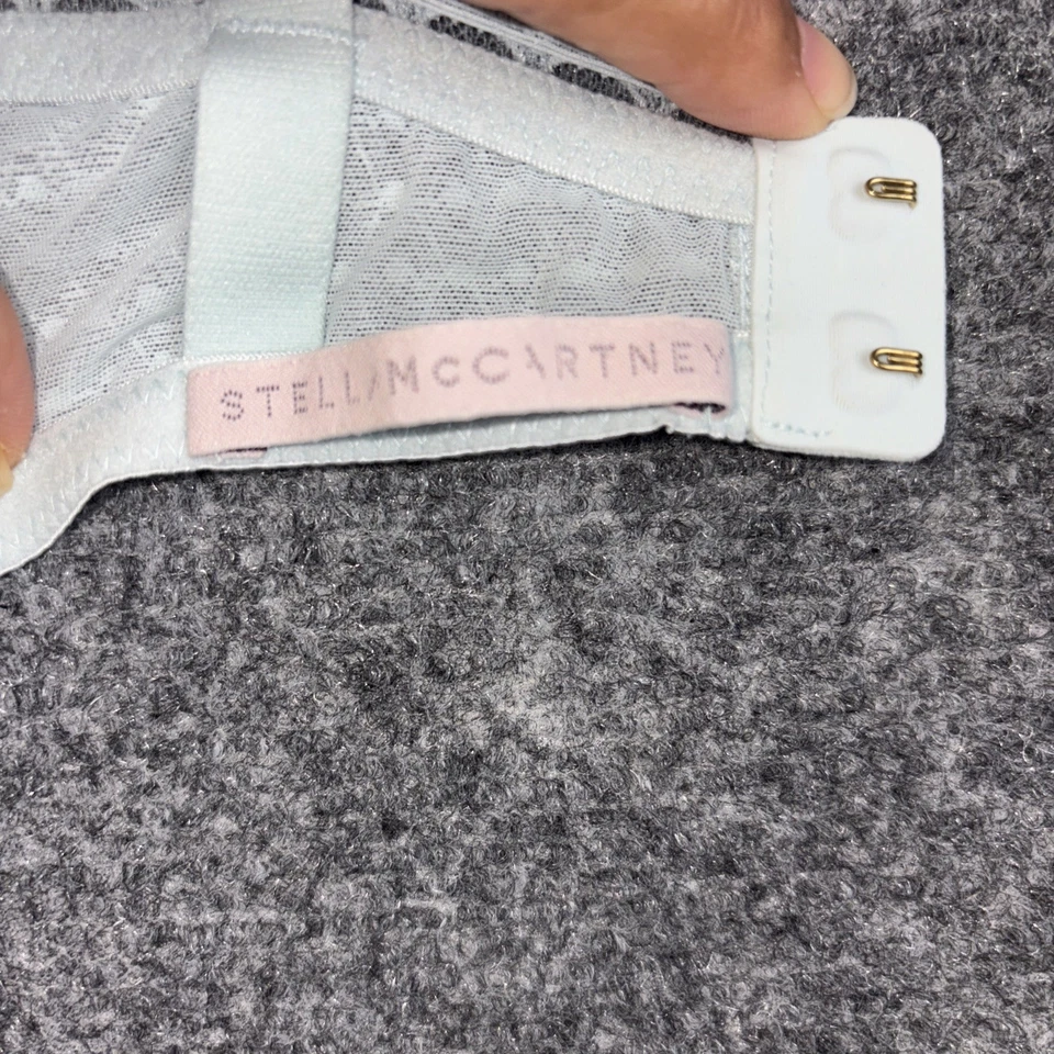 Sujetador Stella Mccartney Balconette Talla 36D Estampado de Hojas Azul Negro Con Aros Foto 3 de 4