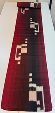 Japanese Vintage Kimono Fabric cloth Boro Silk Red tradition 35.4 x 13.7 in
