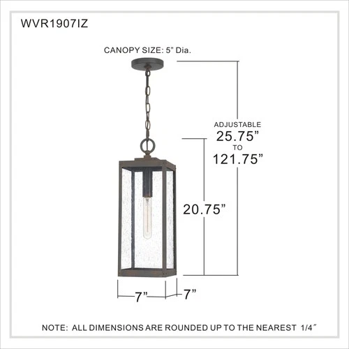 Quoizel WVR1907 Westover 1 Light 7"W Outdoor Mini Pendant - Stainless Steel - Picture 4 of 12