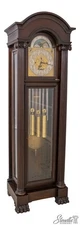 F62713: BREITINGER & SONS Column Side Mahogany Grandfather Clock