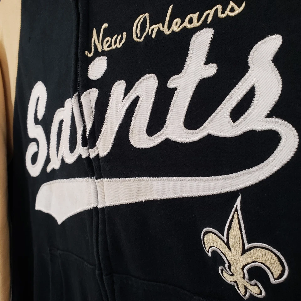 Sudadera con capucha New Orleans Saints para mujer L grande negra ropa del equipo de la NFL G-III fútbol americano Foto 4 de 4