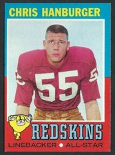1971 Topps #97 CHRIS HANBURGER Washington Redskins Hall Of Fame - 03
