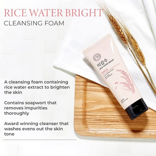 The Face Shop Rice Water Bright Foaming Cleanser (150ml)+ Cleansing Oil (150ml) - Picture 7 of 9