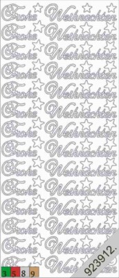   Sticker Frohe Weihnachten - in 4 Farben - Motivsticker - Starform - Nr.451
