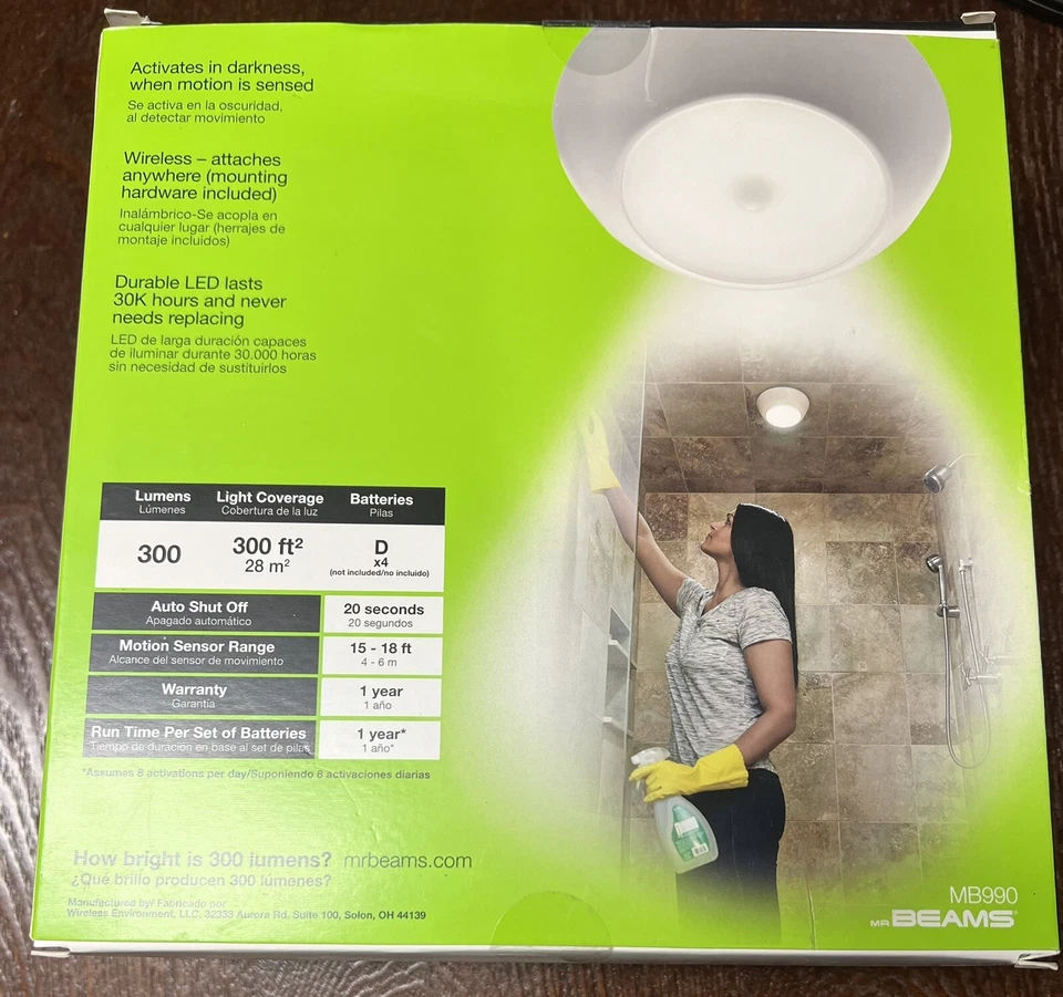 Mr. Beams LEd UltraBright Ceiling Light 300 Lumens MB990-WHT - Image 2 of 4