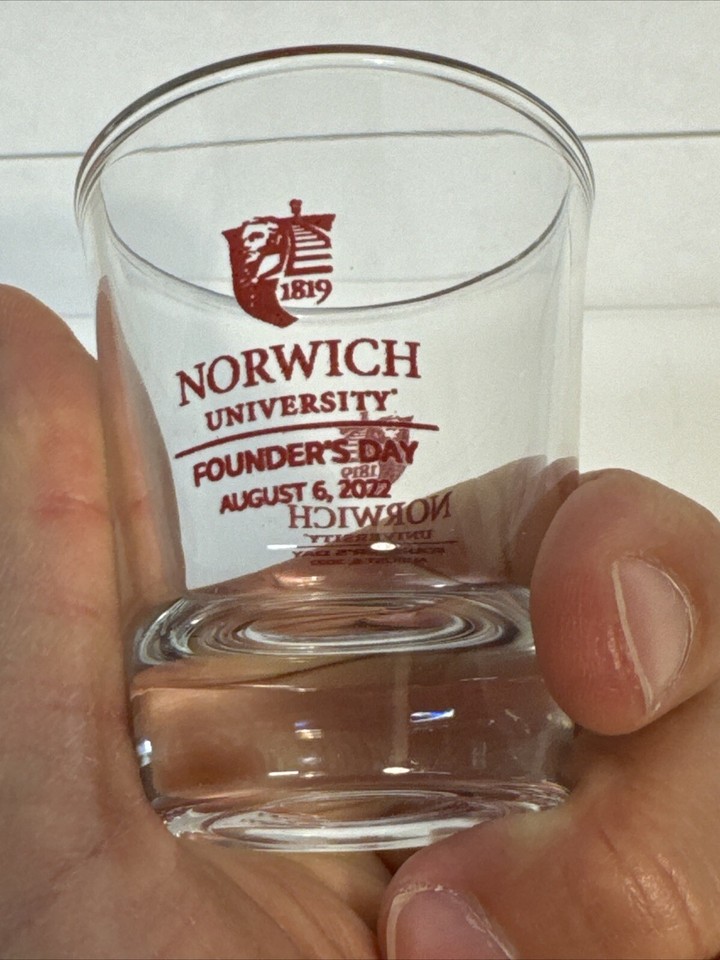 2x Norwich University NU Vermont Founder’s Day Shot Glass 2022 Hockey