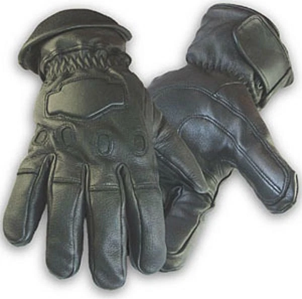 Deerskin Black insulated Leather Snow and Biker gloves, Size XL
