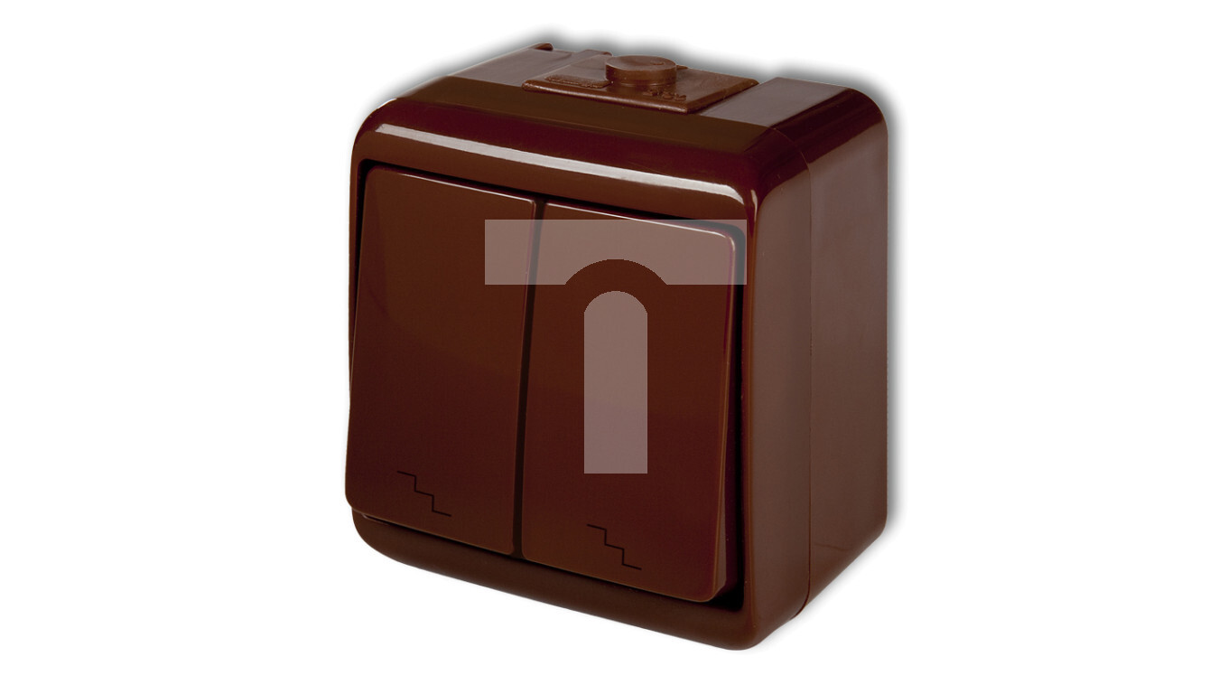 JUNIOR Double stair switch brown IP54 4WHE-7 /T2UK