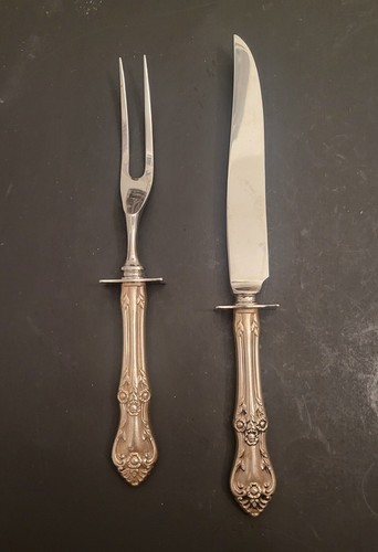 Oneida AFTERGLOW Carving Spoon Fork Sterling Silver Flatware - Picture 5 of 9