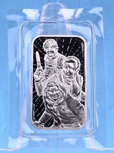 Lingotes de plata Star Wars™ Light Side 1 oz 999.9 soldados en lámina original - Imagen 3 de 9