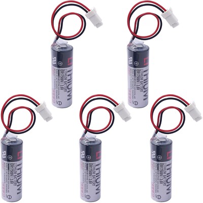 5Pcs ER17500V 3.6V 2700mAh Battery for Yaskawa Robot YRC1000 GP Body HW1483880-A