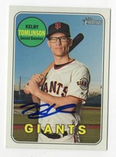 KELBY TOMLINSON Signed Autographed 2018 Topps Heritage High Number Card #681