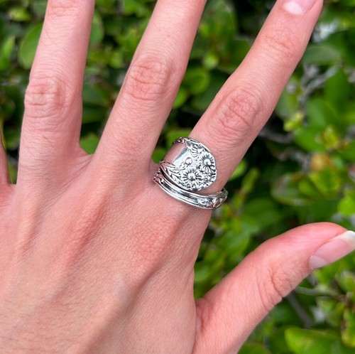Vintage Spoon Ring – Adjustable Silver Ring for Women, Perfect Gift Idea - 第 1/5 張圖片