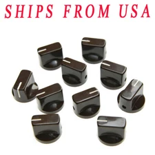 KAISH 10x Guitar AMP Effect Pedal Knobs Davies 1510 Pointer Knob Set Screw Brown