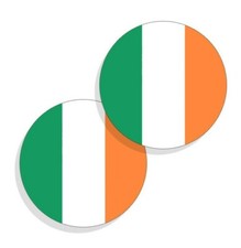 Ireland Flag Stickers Flag Decals Vinyl Round Indoor Outdoor Circles 4 pack