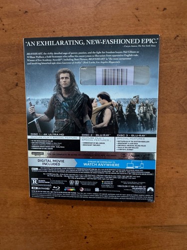 BRAVEHEART - 4K ULTRA HD/BLU-RAY - SLIPCOVER - (MEL GIBSON) - BRAND NEW (SEALED) - 第 3/4 張圖片