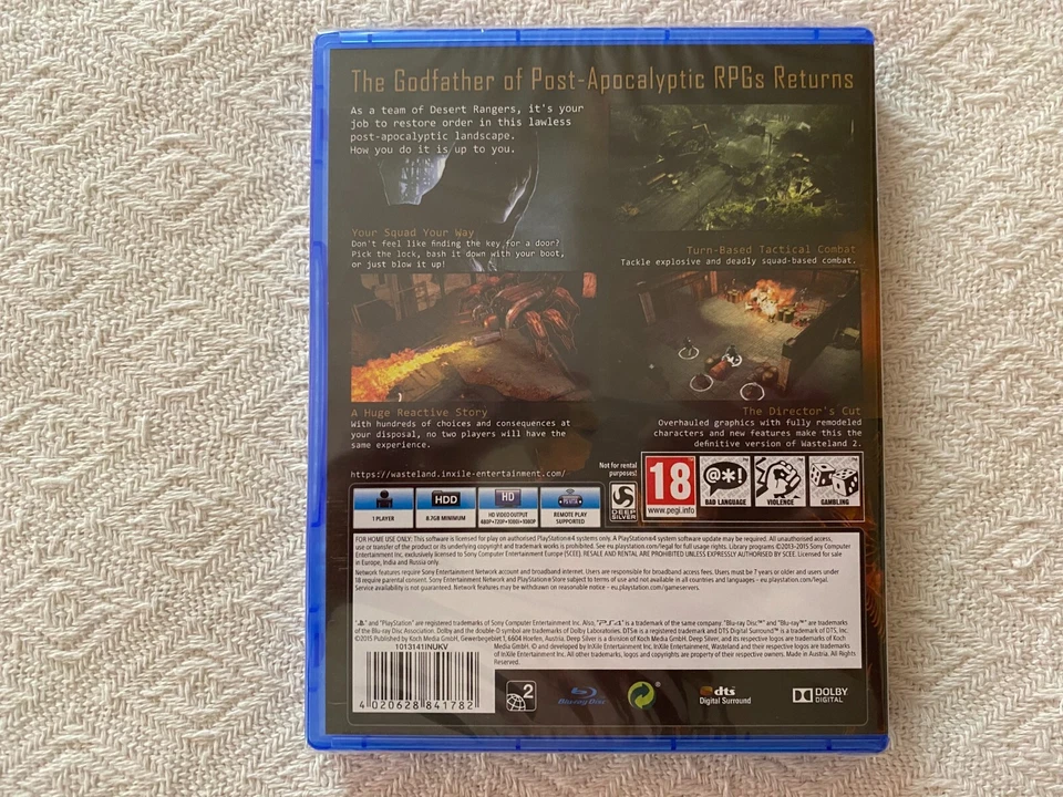 Wasteland 2 Directors Cut Sony PS4 - UK PAL New Sealed - High Quality Packing - Image 3 of 4