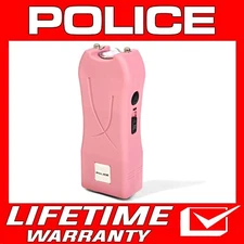 POLICE Stun Gun With LED Flashlight 398 Mini Rechargeable Pink