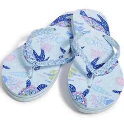 Vera Bradley Women's Flip Flops Turtle Dream size S 5-6 26184