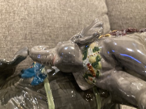 MAHARAJA ELEFANT Keksdose Keramik Waterford Weihnachten Santa - Beschädigung siehe Info - Bild 18 von 22