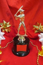 Metal-BASEBALL Figure Trophy Award Champion male, boys,#7 Black Base FastShip