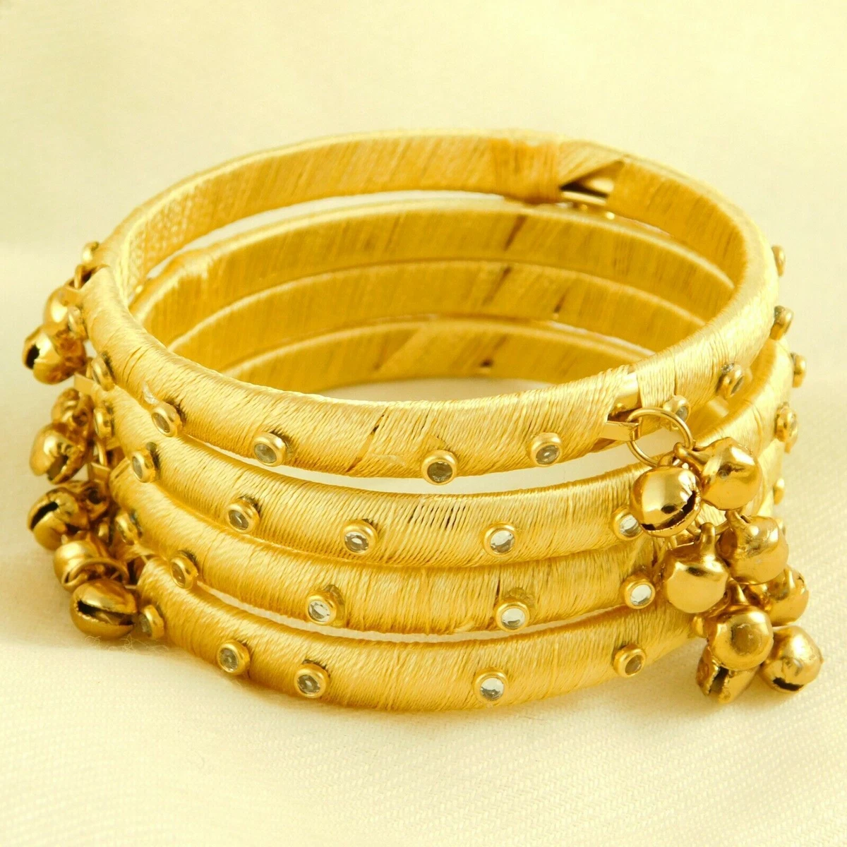 Indian Women Thread Bangle Traditional Girl Ethnic Charm Bracelet Jewelry
