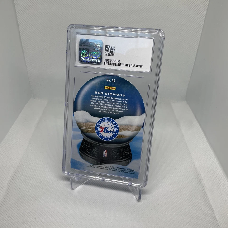 2020-21 Panini Crown Royale - Sno Globe Blue #30 Ben Simmons /75 - Image 2 of 3