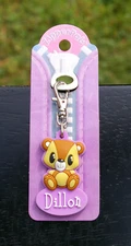 Dillon Cute Baby Purple Rubber Zipper Pals Easy Zipper Pull Clip Charm Keychain