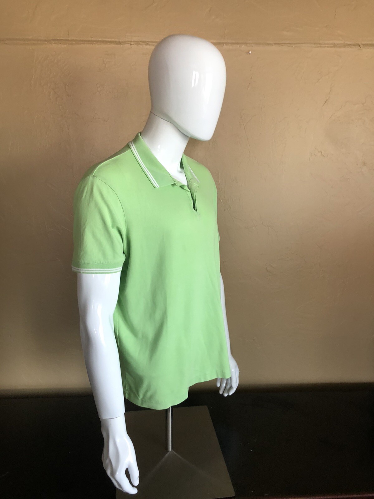 Theory Men's lime Green Polo Shirt Short Sleeve Size… Gem
