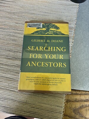Searching For Your Ancestors Gilbert H. Doane Vtg 1960 HC/DJ Genealogy Europe