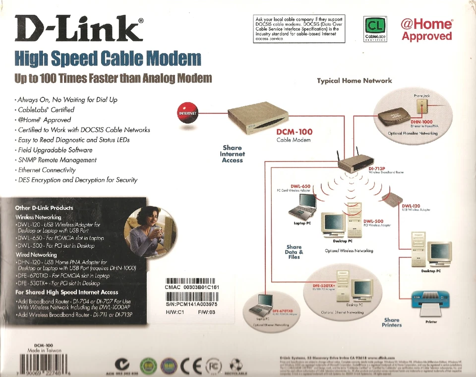 D-Link DCM-100 Cable Modem - Image 2 of 4