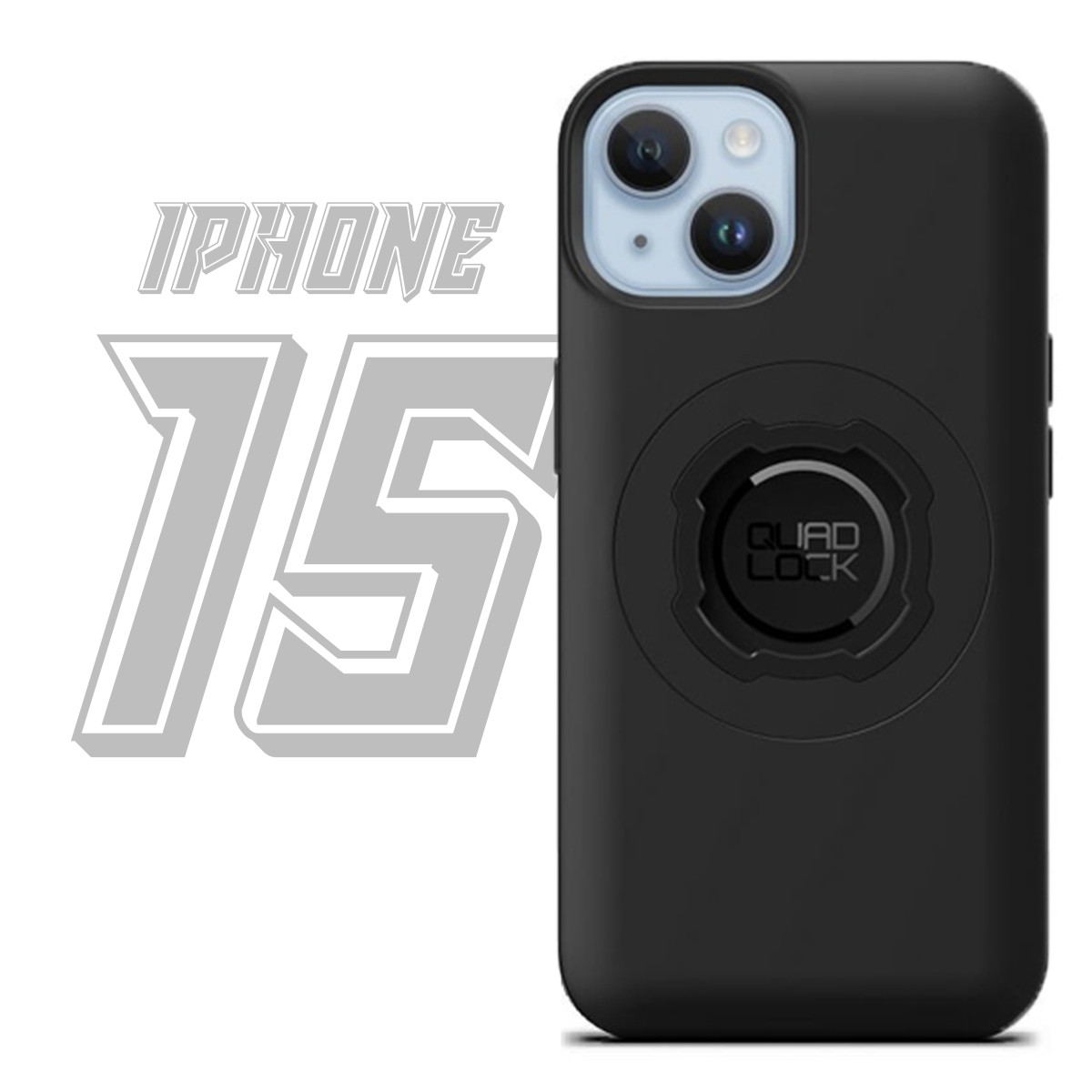 Coque iPhone 15 Quad Lock MAG idéale pour cyclisme et moto avec montage magnétique