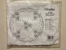 Herrschners PRETTY PETALS 6 Quilt Blocks NEW-stamped CROSS ST EMBROIDERY 070022