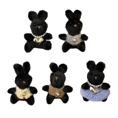Cute Plush Rabbit Keychains Stuffed Toy Car Keyring Handbag Pendant Decor