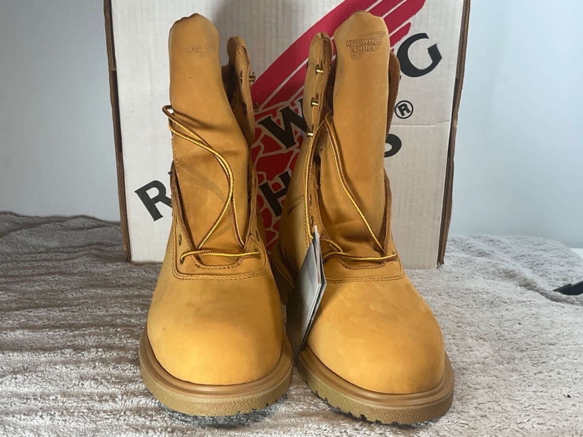 NOS 8” RED WING 4482 SZ 9 E2 Insulate LEATHER STEEL TOE RW DRY